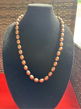 Women’s Brown Bead Necklace - Classic Strand